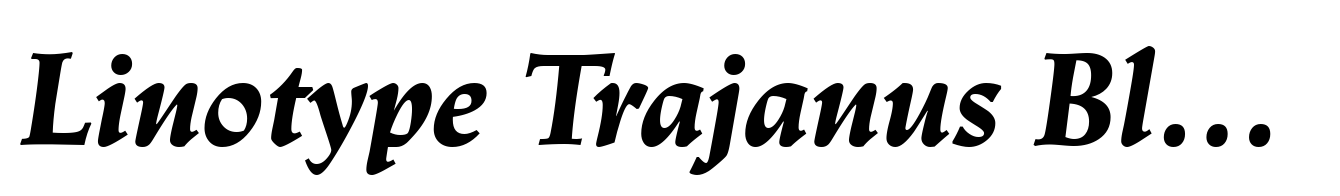 Linotype Trajanus Black Italic
